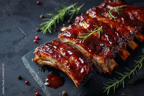 Barbecued Ribs with Rosemary