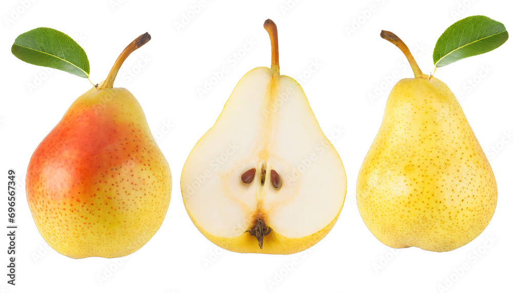 Delicious pears set cut out Delicious pears set cut out