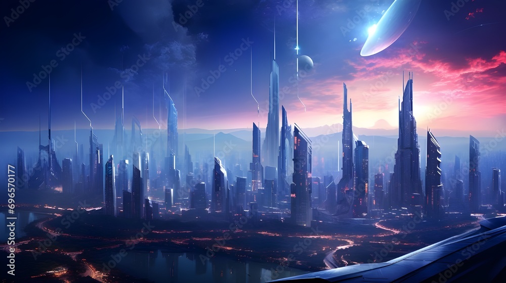 Obraz premium futuristic city