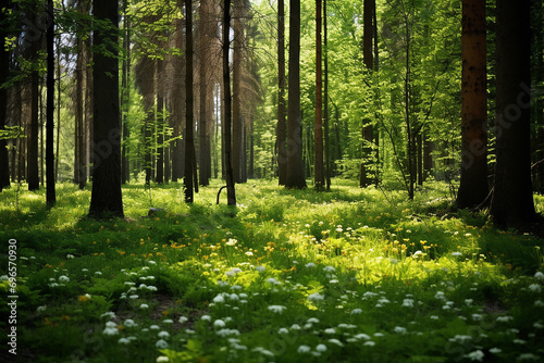 World nature  Forest world day  Earth day concept with forest treee nature and flower