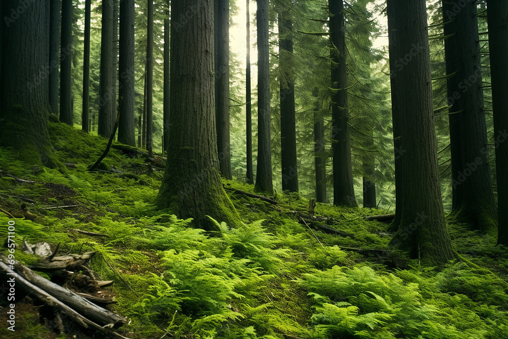 Obraz premium World nature, Forest world day, Earth day concept with forest treee nature and flower