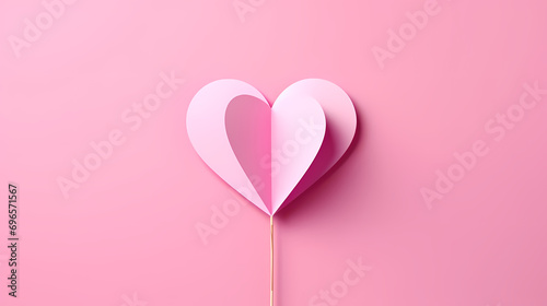 Valentine's Day background, pink hearts on a pink background, white space