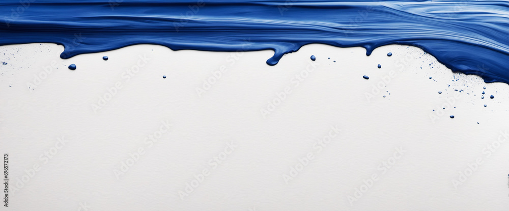 Blue acrylic brush stroke on canvas. Hand-painted banner with a stain design. Blue acrylic brush stroke on canvas. Hand-painted banner with a stain design.