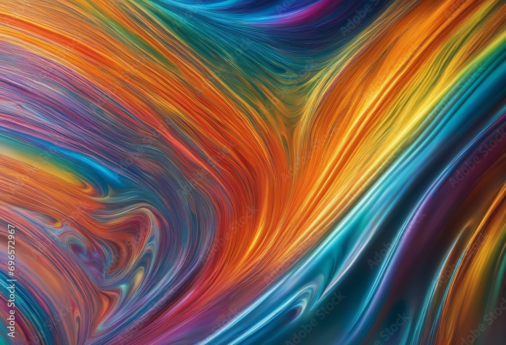 Iridescent abstract painting with warm rainbow colors. Iridescent abstract painting with warm rainbow colors.