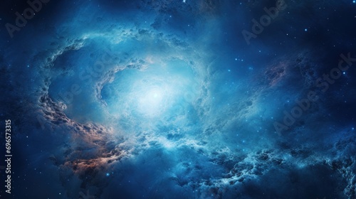  an image of a space scene with a spiral shaped object in the center of the image and stars in the background.