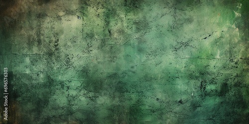Military grunge background, distressed textured old green pattern backdrop. photo