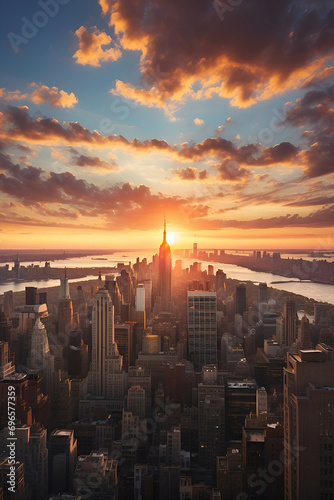 Coucher de soleil à New York