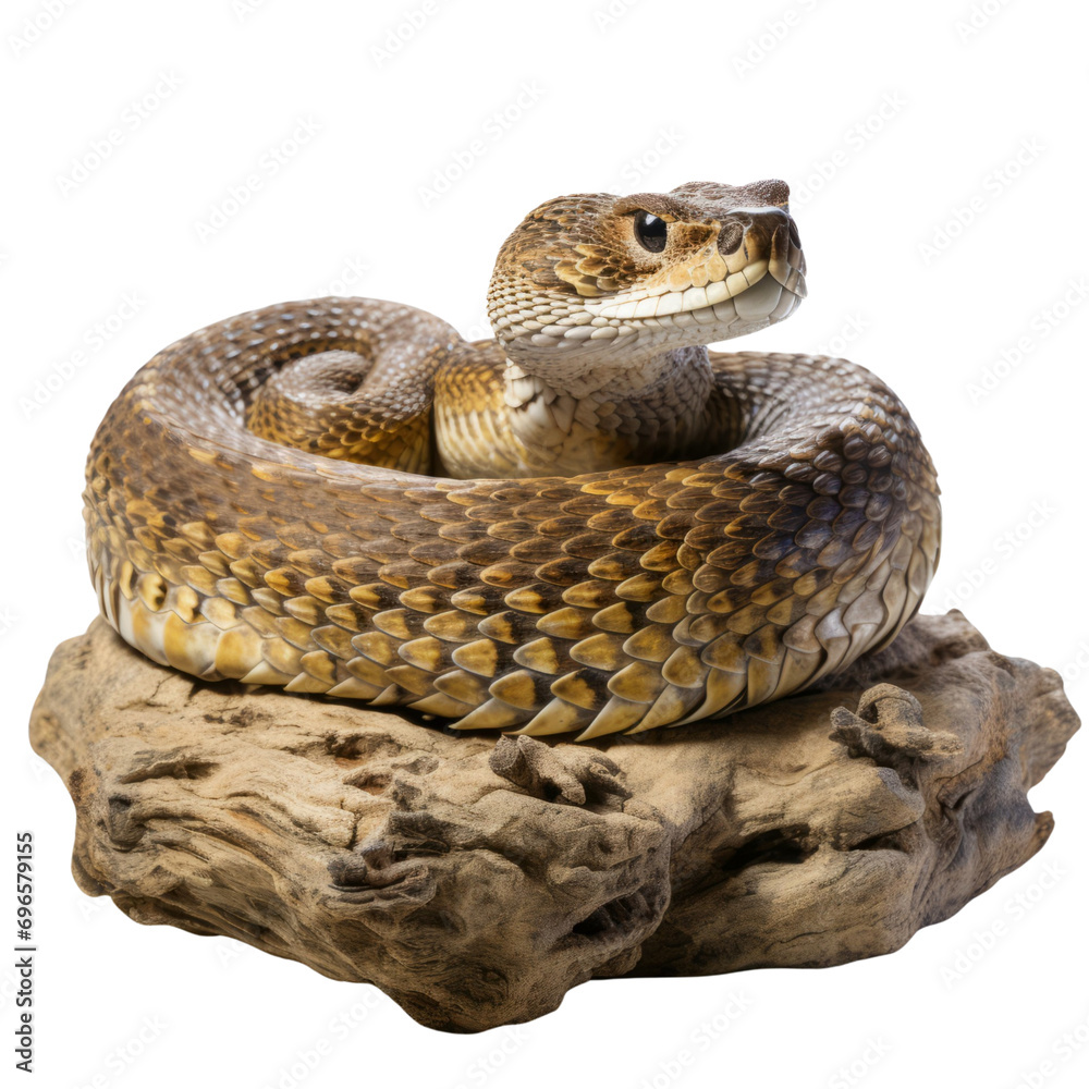Fototapeta premium A Serene Snake Perched on a Rock