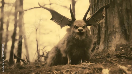 German cryptid deer and rabbit hybrid creature found footage design animation photo