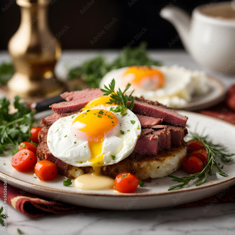 Corned Beef Hash with Poached Eggs - A Hearty Breakfast Classic
