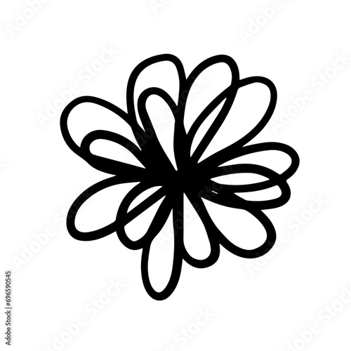 Sketch, doodles of a festive bow. Vector graphics.	
