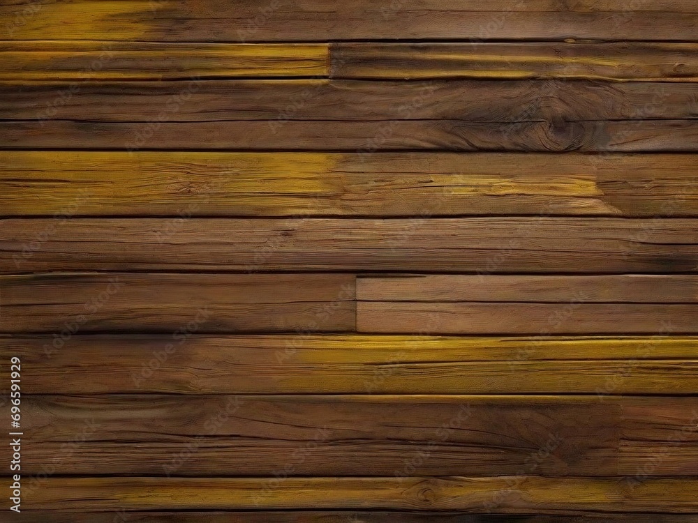 Fototapeta premium brown and yellow and dark and dirty wood wall wooden plank board texture background