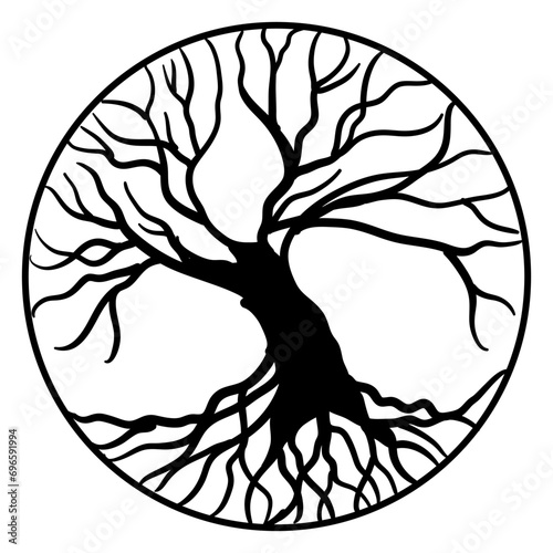 Tree of Life , Yggdrasil vector	
