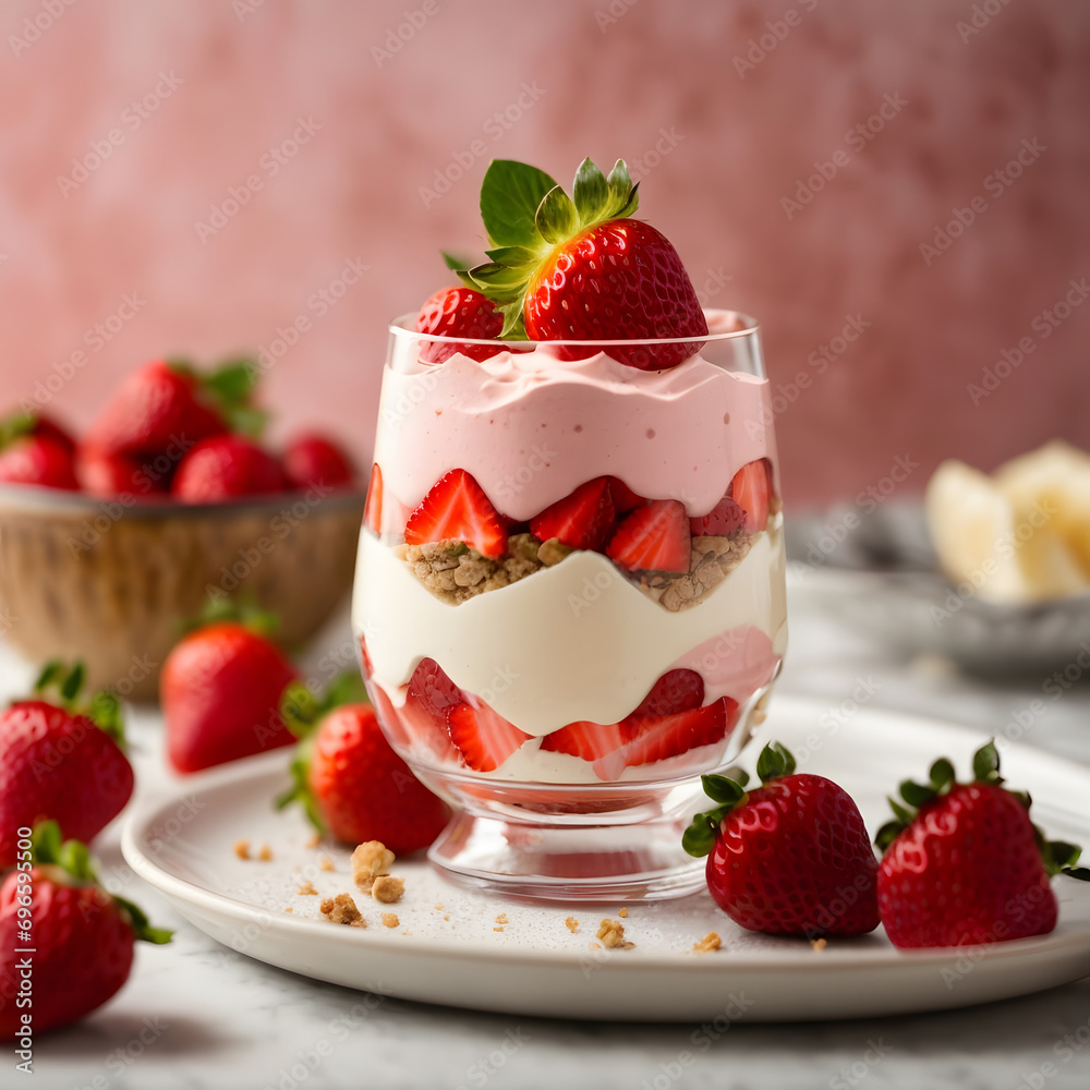 Strawberry and Cream Parfait - A Luscious Symphony of Fresh Berries and Silky Sweetness Strawberry and Cream Parfait - A Luscious Symphony of Fresh Berries and Silky Sweetness