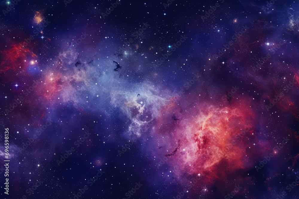 Abstract cosmic background with stars and galaxies