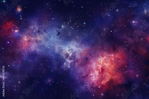 Abstract cosmic background with stars and galaxies photo