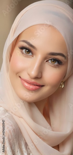 close up portrait of a Muslim woman