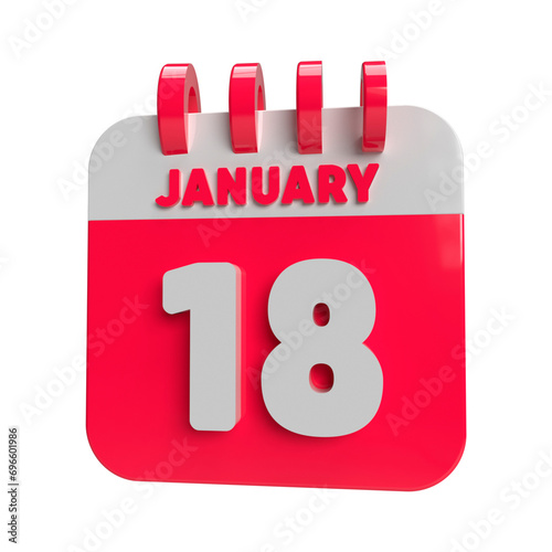 18th January 3D Calendar