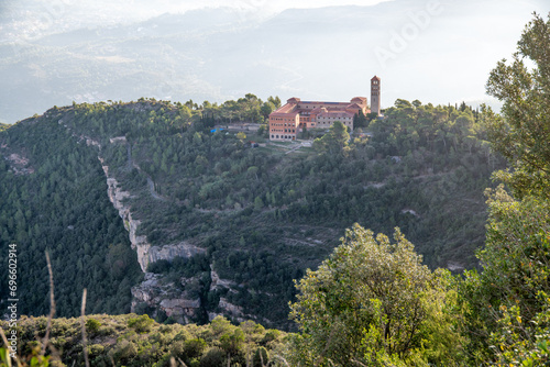 Wallpaper Mural Aerial View of Sant Benet de Montserrat Monastery Torontodigital.ca