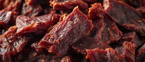 beef jerky background full frame banner