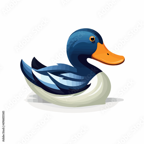 Duck in cartoon, doodle style. Isolated 2d vector illustration in logo, icon, sketch style, Eps 10. AI Generative