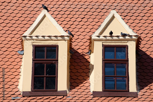 Dormer windows, classic roof, Brasov, Romania