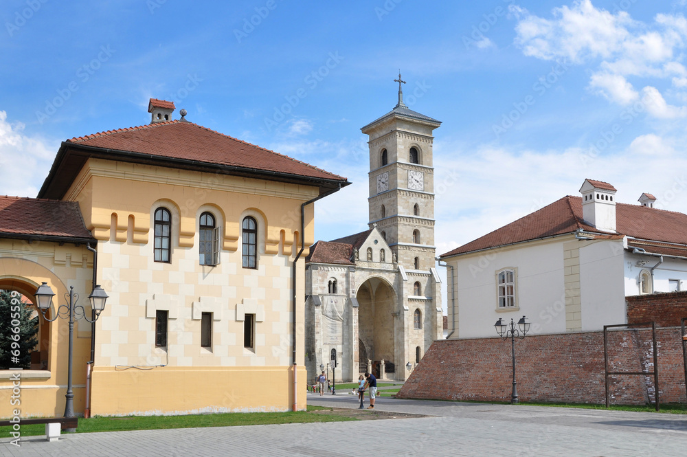 The Roman Catholic cathedral in Fortress of Alba Iulia. Transylvania, Romania