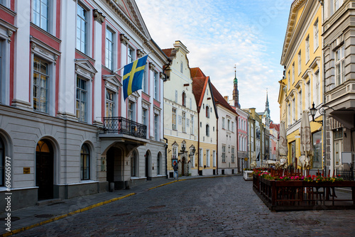 Street view of Tallinn old town  Estonia