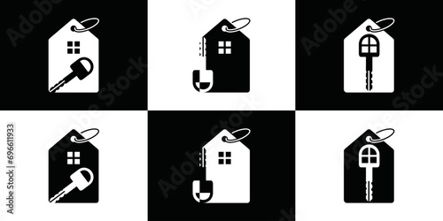 Home rental logo design template, property rental, property rental design logo for residence and housing