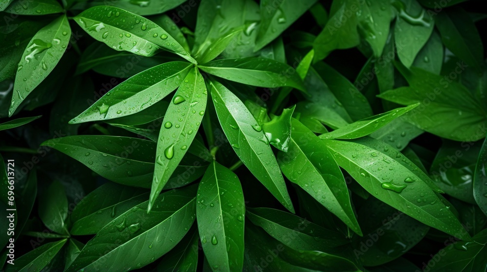 Fototapeta premium leaves background with generative ai