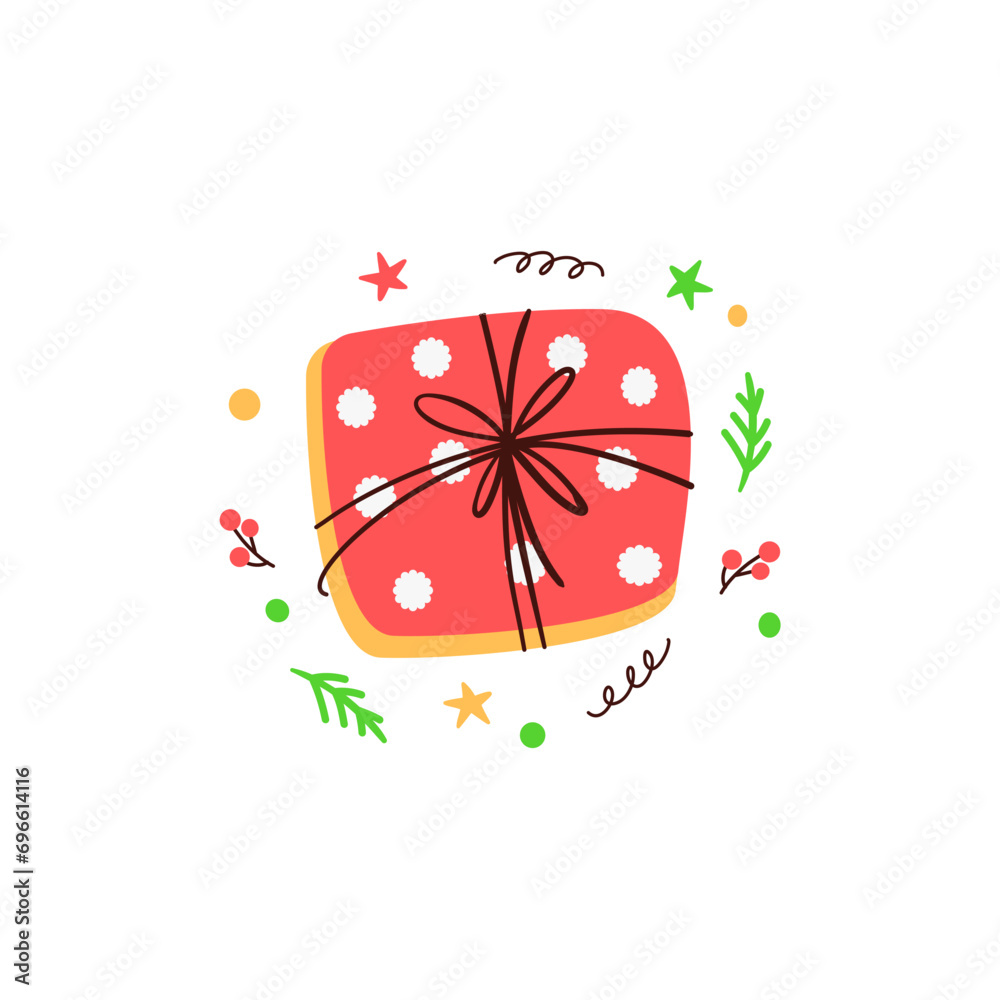 Top view gift box illustration. Top view gift box illustration.
