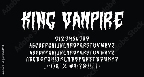 King vampire Horror display font Best Alphabet Alphabet Brush Script Logotype Font lettering handwritten