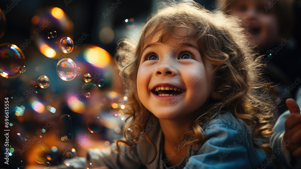 soap bubble show at a children's birthday party, happy child, kid, portrait, emotional face, holiday, play a game, disco, childhood, fun, park, boy, girl, smile, blurred background soap bubble show at a children's birthday party, happy child, kid, portrait, emotional face, holiday, play a game, disco, childhood, fun, park, boy, girl, smile, blurred background
