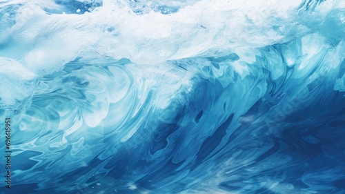 Abstract blue water swirls resembling waves