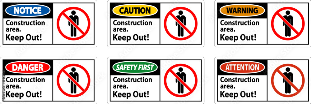 Danger Sign Construction Area - Keep Out