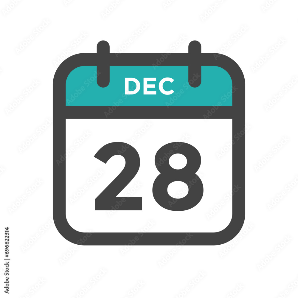 December 28 Calendar Day or Calender Date for Deadlines or Appointment December 28 Calendar Day or Calender Date for Deadlines or Appointment