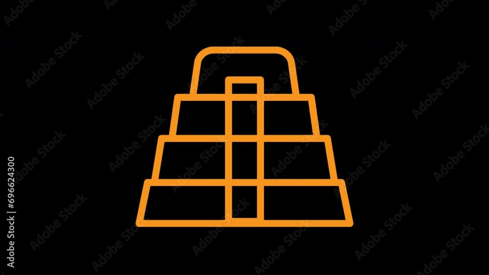 Mayan Mexico Pyramid Outline Icon Mayan Mexico Pyramid Outline Icon