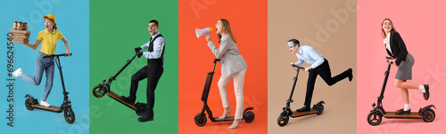 Set of business people and ...