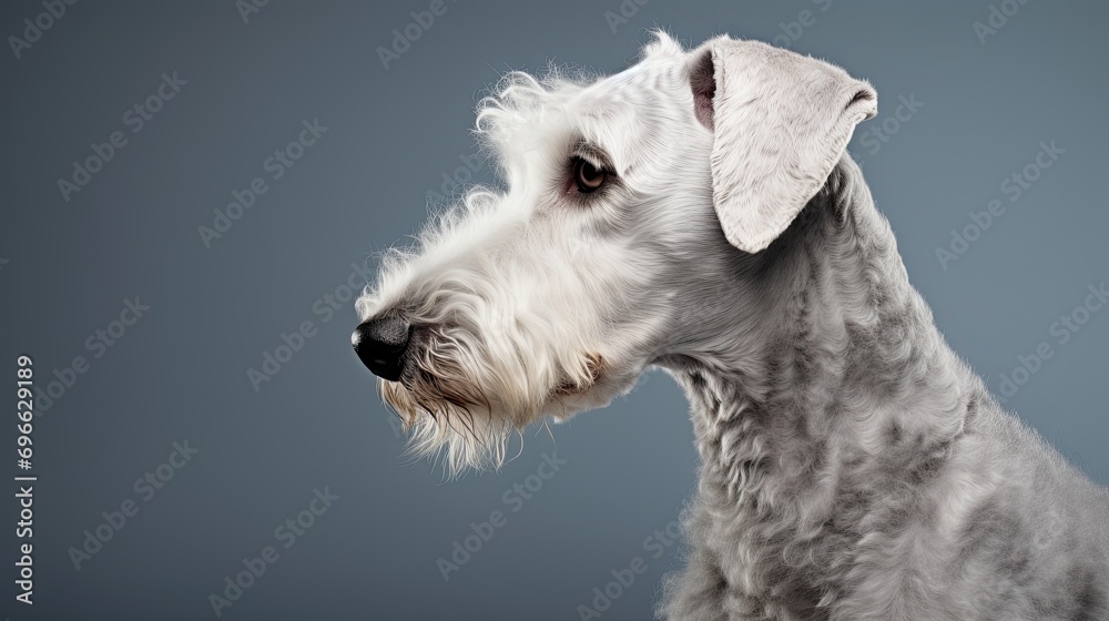 Bedlington Terrier in Elegant Studio