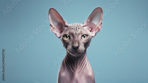 Mexican Hairless Cat in Minimalist Setting