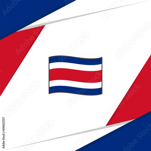 Costa Rica Flag Abstract Background Design Template. Costa Rica Independence Day Banner Social Media Post. Costa Rica