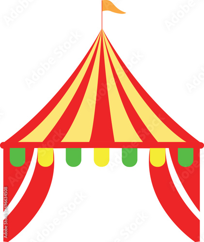 Circus Carnival Tent with Flag | Event Marriage Mandap| Circus color tent dome roof| Tent with Flag 