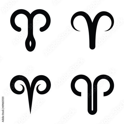 Aries zodiac symbol icon
