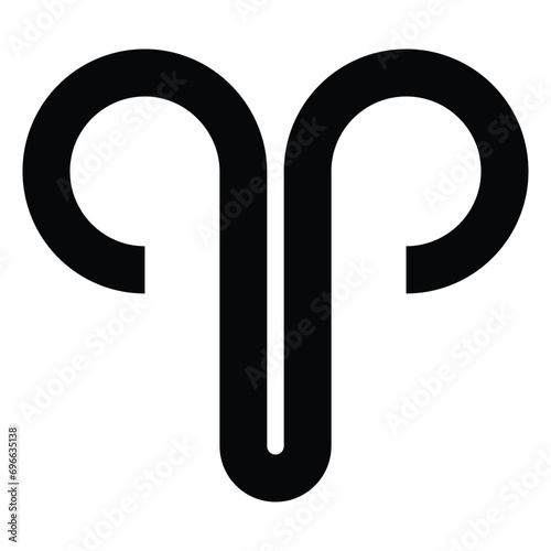 Aries zodiac symbol icon
