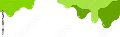 フレーム素材_垂れた液体_黄緑