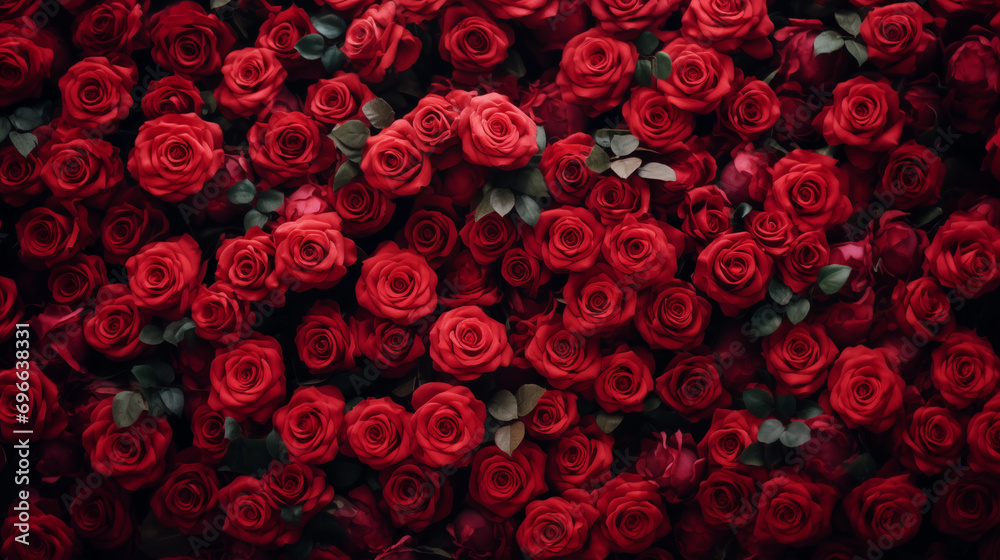 Natural flowers wall background with amazing red roses for valentine's day, women's day, mother's day celebration Natural flowers wall background with amazing red roses for valentine's day, women's day, mother's day celebration