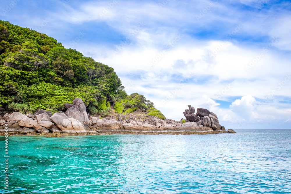 Beautiful panoramic tropical landscape of the Similan Islands, Thailand