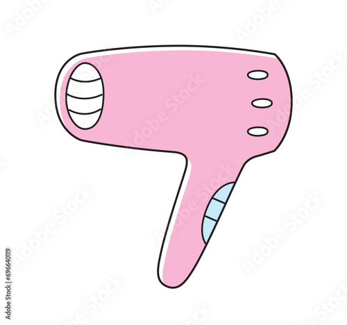 Hair dryer isolated vector illustration