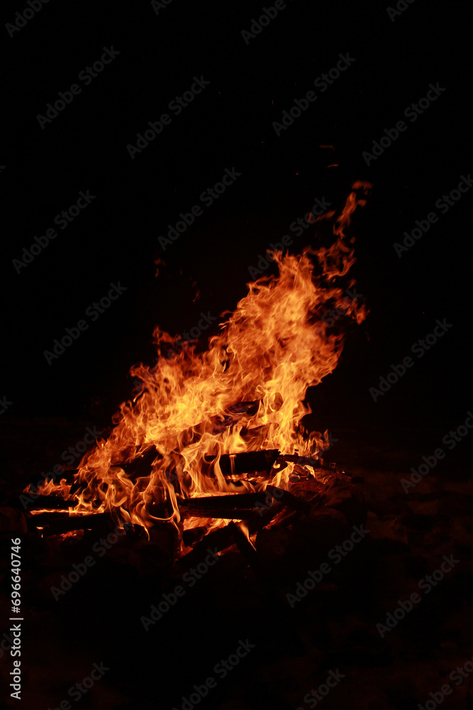 Obraz premium fire in the fireplace