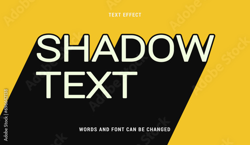 shadow classic text effect editable eps (ID: 696642138)